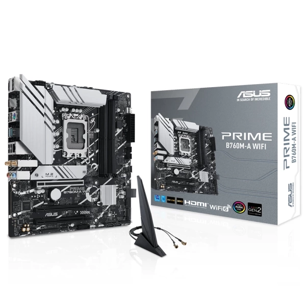 Asus Prime B760M-A WIFI DDR5 7200MHz (OC) RGB M.2 1700p mATX Anakart