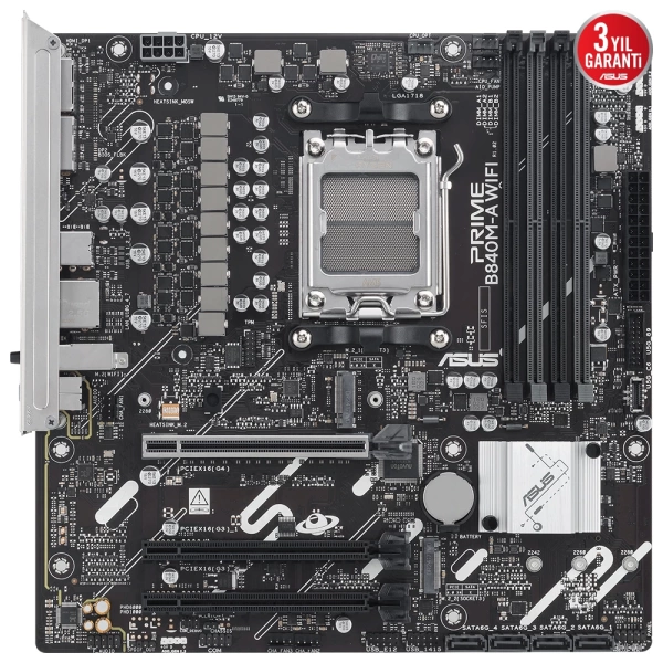 Asus Prime B840M-A WIFI DDR5 7600Mhz (OC) M.2 AM5 mATX Anakart