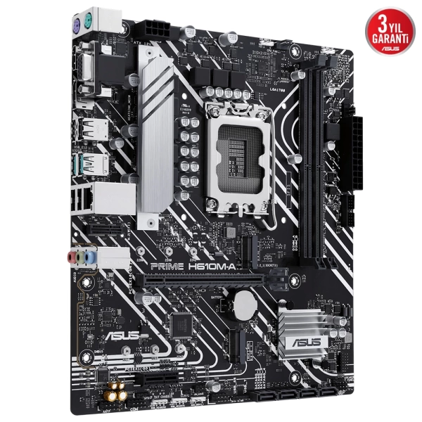 Asus Prime H610M-A-CSM DDR4 3200MHz (OC) RGB M.2 1700p mATX Anakart