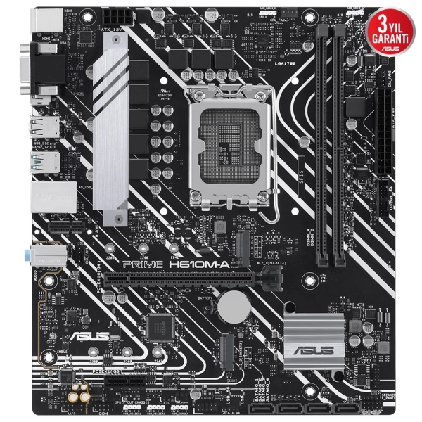 Asus Prime H610M-A-CSM DDR4 3200MHz (OC) RGB M.2 1700p mATX Anakart