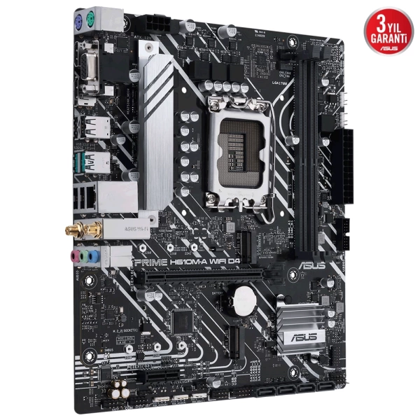 Asus Prime H610M-A WIFI DDR4 3200MHz (OC) RGB M.2 1700p mATX Anakart