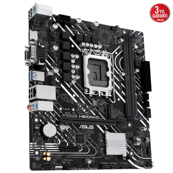 Asus Prime H610M-D DDR5 5600MHz (OC) M.2 1700p mATX Anakart