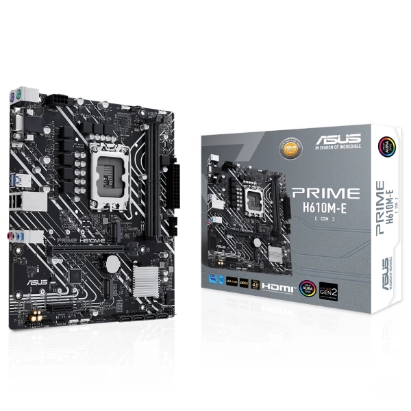 Asus Prime H610M-E-CSM DDR5 5600MHz (OC) RGB M.2 1700p mATX Anakart