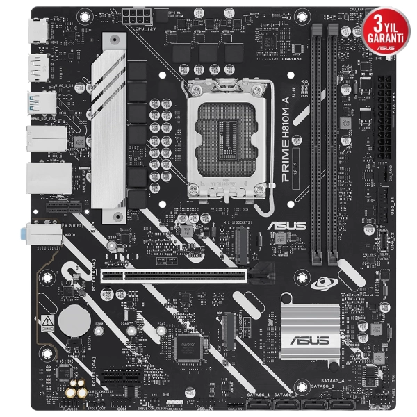 Asus Prime H810M-A-CSM 6400MHz (OC) M.2 1851p mATX Anakart