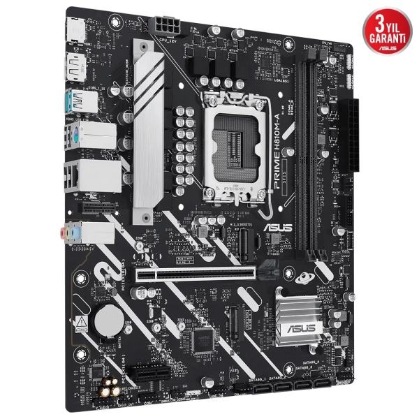 Asus Prime H810M-A-CSM 6400MHz (OC) M.2 1851p mATX Anakart