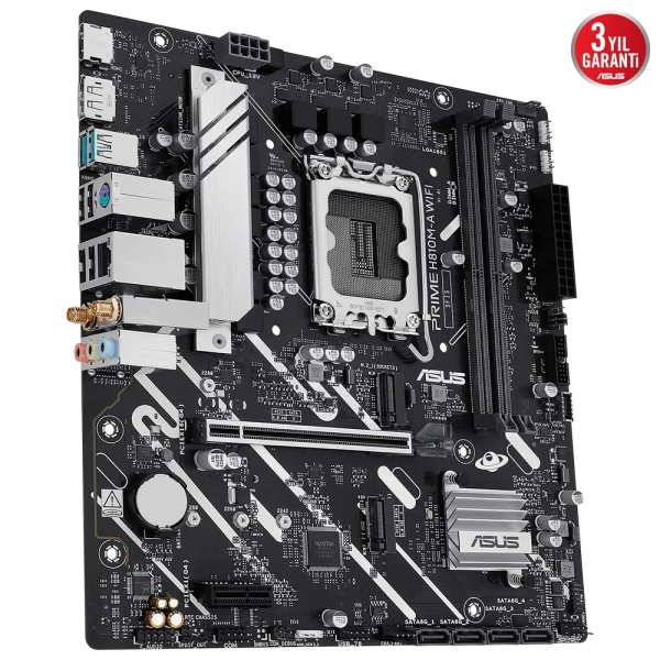 Asus Prime H810M-A WIFI DDR5 6400MHz (OC) M.2 1851p mATX Anakart