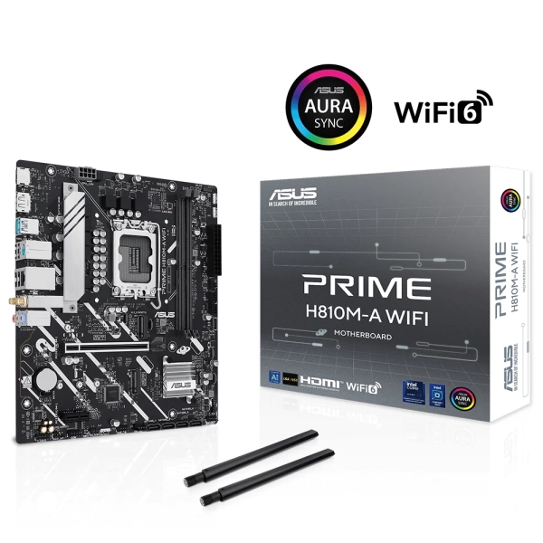 Asus Prime H810M-A WIFI DDR5 6400MHz (OC) M.2 1851p mATX Anakart
