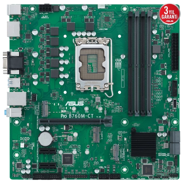 Asus Pro B760M-CT-CSM DDR5 6200MHz (OC) M.2 1700p mATX Anakart