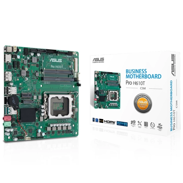 Asus Pro H610T-CSM DDR5 5600MHz (OC) M.2 1700p Mini-ITX Anakart