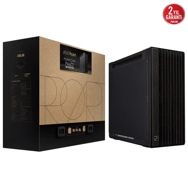 Asus ProArt PA602 Siyah Wood Edition Metal Panel PWM Mid Tower Kasa