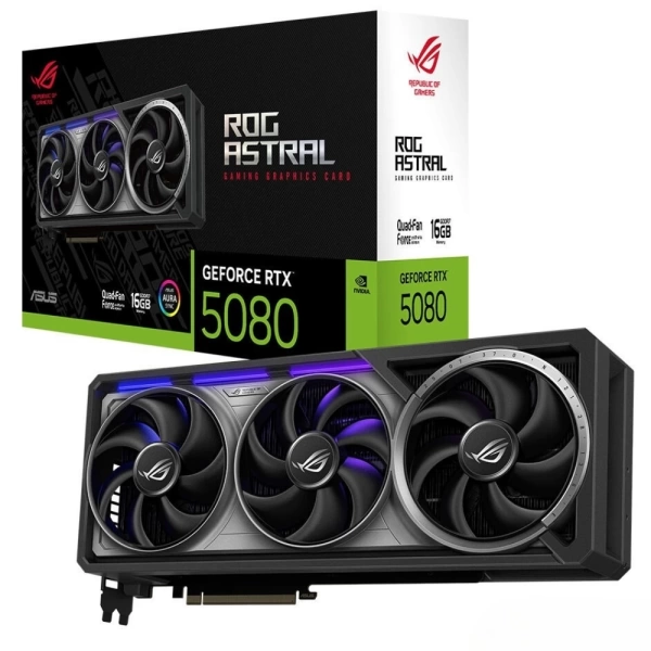 Asus ROG Astral GeForce RTX 5080 16GB DLSS 4 256 Bit GDDR7 Ekran Kartı