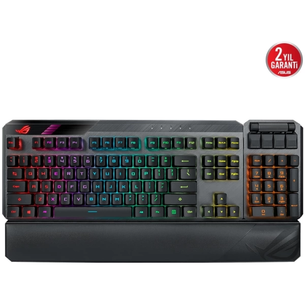 Asus ROG Claymore II ROG RX Red Optical Switch Türkçe RGB Mekanik Kablosuz Gaming Klavye