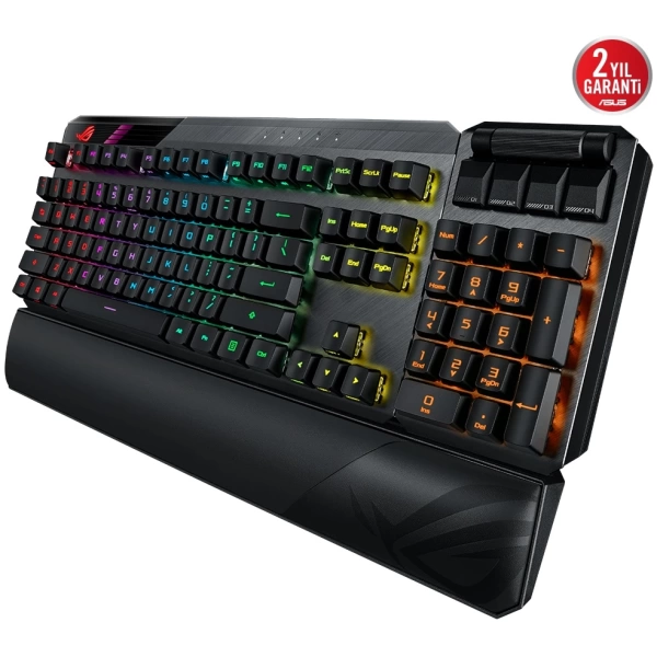 Asus ROG Claymore II ROG RX Red Optical Switch Türkçe RGB Mekanik Kablosuz Gaming Klavye