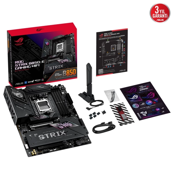 Asus ROG Strix B850-E Gaming WIFI DDR5 8000Mhz (OC) M.2 AM5 ATX Anakart