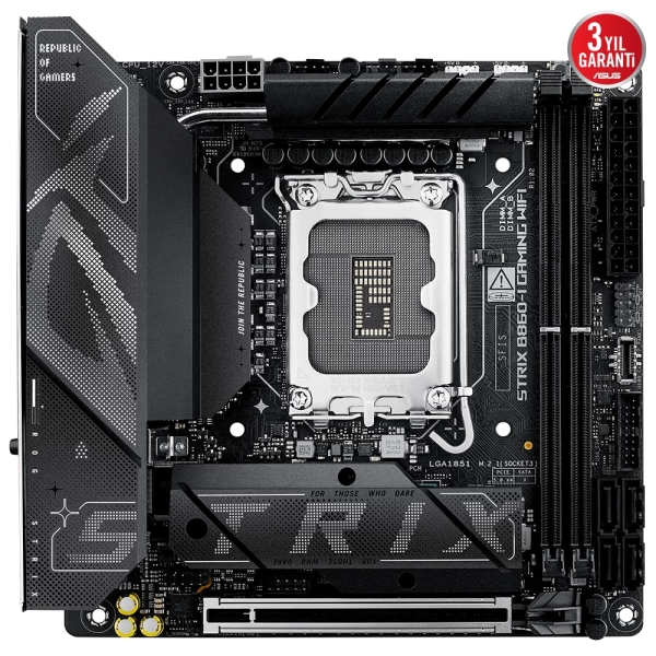 Asus ROG Strix B860-I Gaming WIFI DDR5 9066Mhz (OC) M.2 1851p Mini-ITX Anakart