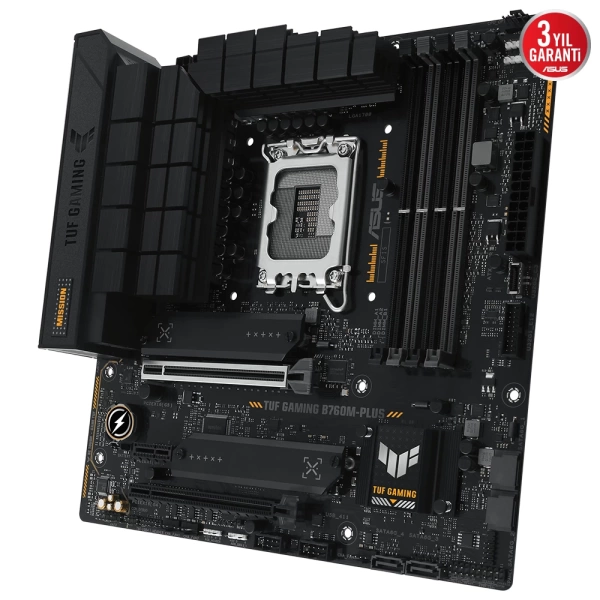 Asus TUF Gaming B760M-PLUS DDR4 5333MHz (OC) RGB M.2 1700p mATX Anakart