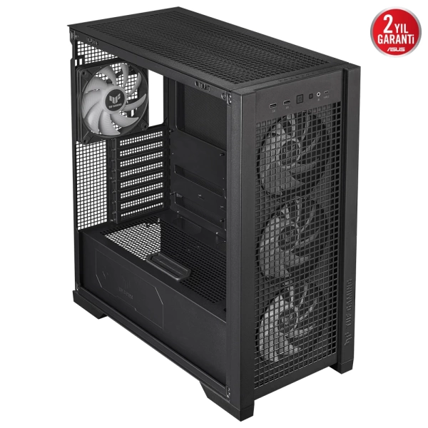 Asus TUF Gaming GT302 ARGB Temperli Cam Siyah E-ATX Mid Tower Kasa