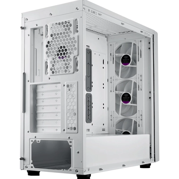 Cooler Master MasterBox 600 ARGB Tempered Glass White USB 3.2 E-ATX Mid Tower Kasa