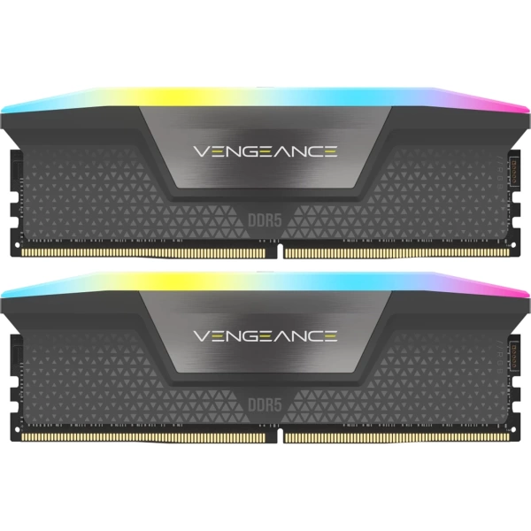 Corsair 32GB(2x16) Vengeance RGB 6400MHz CL32 DDR5 Siyah Dual Kit Bellek