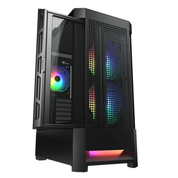 Cougar Airface RGB Mesh Siyah 700W 80+ E-ATX Mid Tower Gaming Kasa (CGR-5ZD1B-AIR-RGB-C)