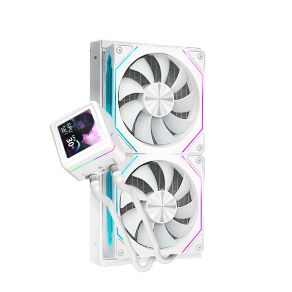 Dragos AquaForge 240 White ARGB LCD 240mm Intel-AMD Uyumlu Sıvı Soğutucu