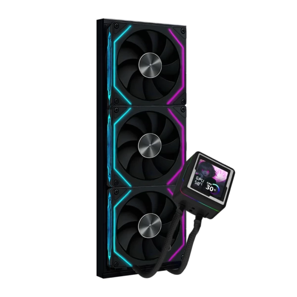Dragos AquaForge 360 Black ARGB LCD 360mm Intel-AMD Uyumlu Sıvı Soğutucu
