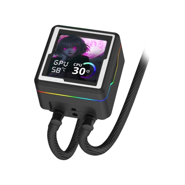 Dragos AquaForge 360 Black ARGB LCD 360mm Intel-AMD Uyumlu Sıvı Soğutucu
