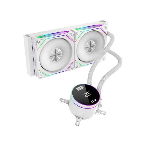 Dragos FrostBite 240 White ARGB Digital 240mm Intel-AMD Uyumlu Sıvı Soğutucu