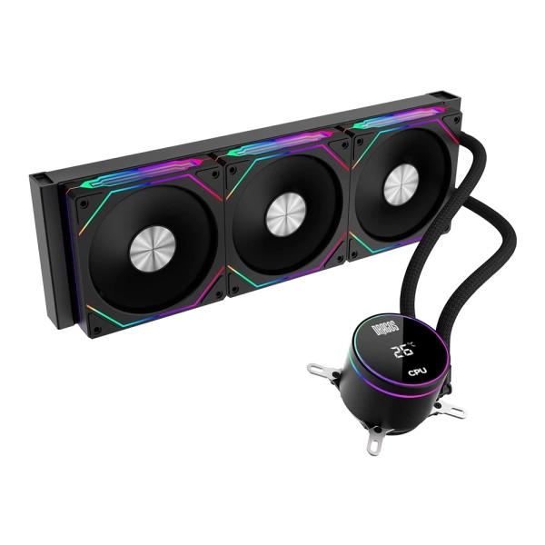 Dragos FrostBite 360 Black ARGB Digital 360mm Intel-AMD Uyumlu Sıvı Soğutucu