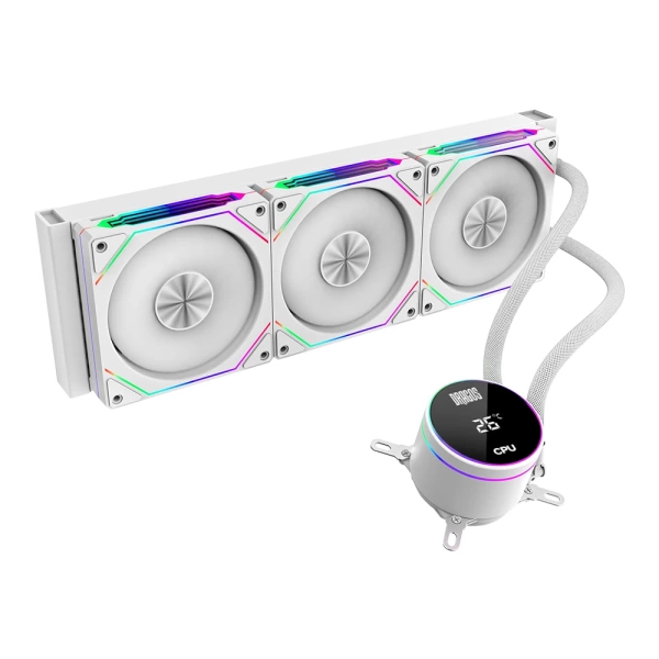 Dragos FrostBite 360 White ARGB Digital 360mm Intel-AMD Uyumlu Sıvı Soğutucu