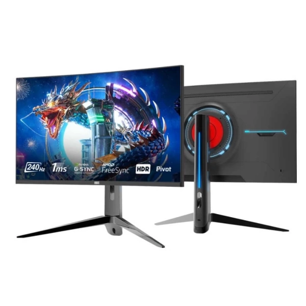 Dragos VISION V27240 27 İnç 1Ms 240Hz DP Hdmi FHD Curved Pivot Hoparlörlü Pro Gaming Monitor