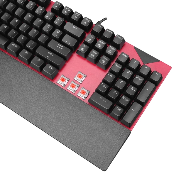 Everest KB-MK7 Kırmızı USB Bilek Destekli Mekanik Q Red Switch Gaming Oyuncu Klavyesi