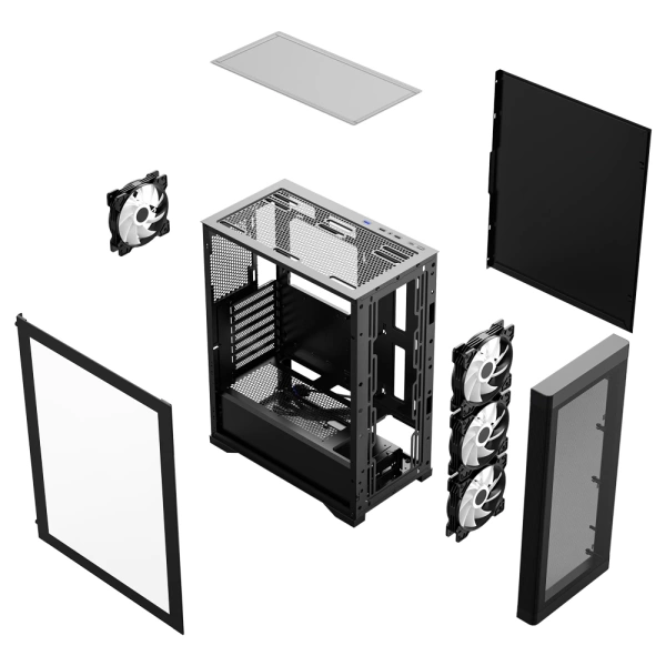 Frisby FC-9480G 500W Rainbow mATX Mid Tower Gaming Kasa