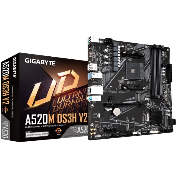 Gigabyte A520M DS3H V2 DDR4 4733 (OC) M.2 AM4 mATX Anakart