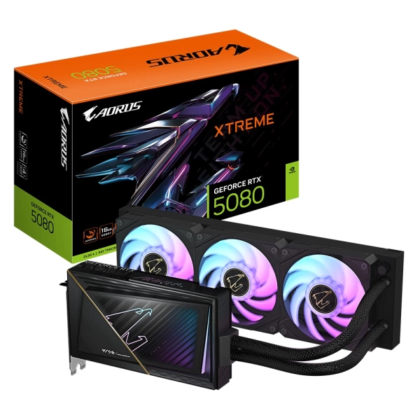 Gigabyte AORUS GeForce RTX 5080 XTREME WATERFORCE 16GB DLSS 4 256 bit GDDR7 Sıvı Soğutmalı Ekran Kartı