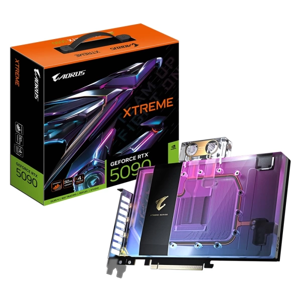 Gigabyte AORUS GeForce RTX 5090 XTREME WATERFORCE WB 32GB DLSS 4 512 Bit GDDR7 Custom Soğutmalı Ekran kartı