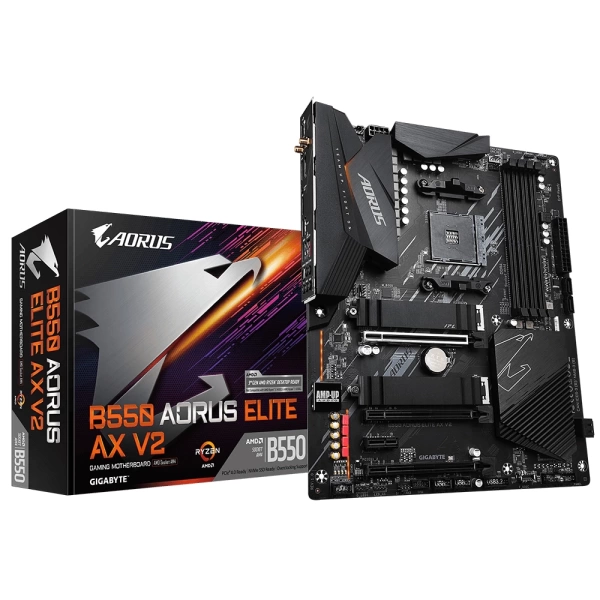 Gigabyte B550 AORUS ELITE AX V2 DDR4 4733MHz (OC) M.2 DP AM4 ATX Anakart