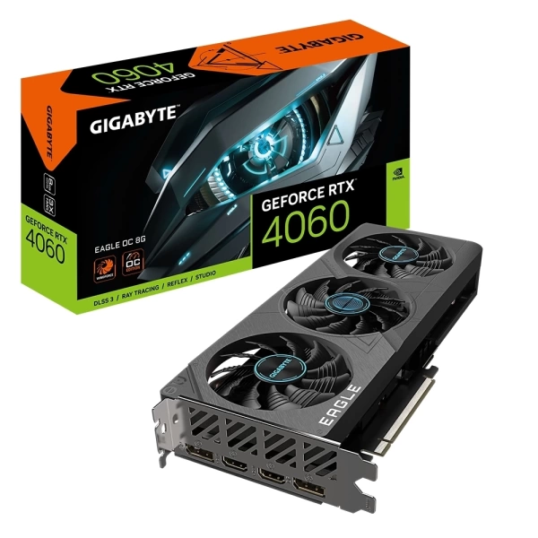 Gigabyte GeForce RTX 4060 Eagle OC 8GB GDDR6 DLSS 3 128 Bit Ekran Kartı