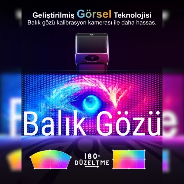 Govee Arka Aydınlatma 3 Lite Kit TV LED 55-65 inç (Wi-Fi ve Bluetooth Destekli, Alexa ve Google Assistant Uyumlu) H605A311