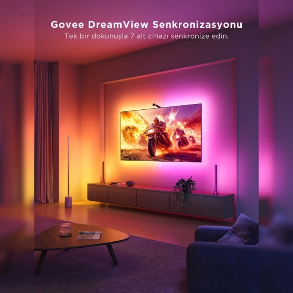 Govee Arka Aydınlatma 3 Lite TV LED 55-65 inç (Wi-Fi ve Bluetooth Destekli, Alexa ve Google Assistant Uyumlu) H60993D1