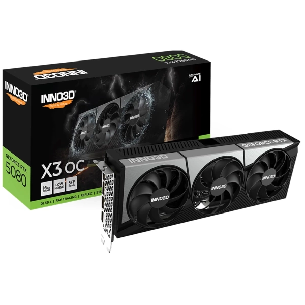 Inno3D GeForce RTX 5080 X3 OC 16GB DLSS 4 256 Bit GDDR7 Ekran Kartı