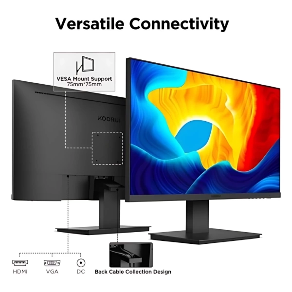 Koorui 21.5 22N1 LED 6ms 75Hz VGA, HDMI VESA 1080p Siyah Monitör