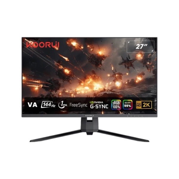 Koorui 27 27E1QA 1ms 144Hz HDMI, DisplayPort G-Sync, FreeSync 2K Gaming Monitör