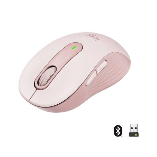 Logitech M650 Signature Pembe Sessiz Küçük Boy Sağ El Kablosuz Mouse