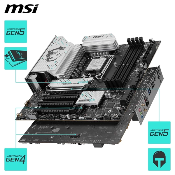 MSI B860M Gaming Plus WIFI DDR5 8600MHz (OC) M.2 1851p mATX Anakart