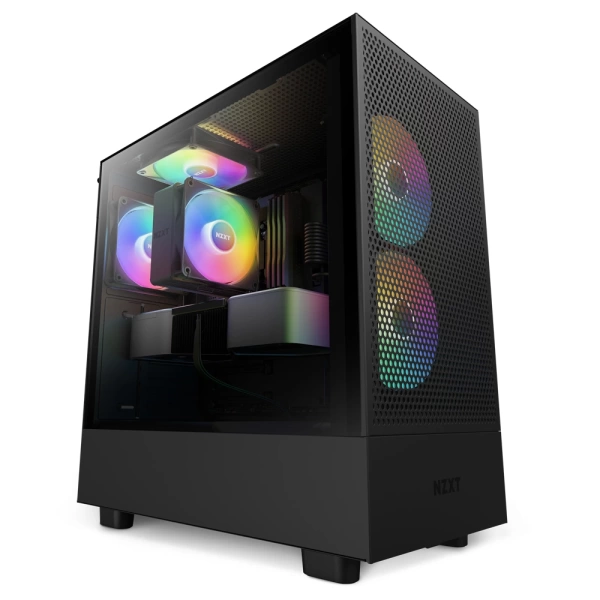 NZXT H5 Flow Edition RGB Siyah Temperli Cam USB 3.2 ATX Mid Tower Kasa