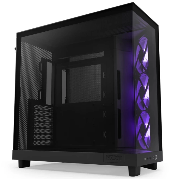 NZXT H6 Flow RGB Siyah Temperli Cam USB 3.2 ATX Mid Tower Kasa