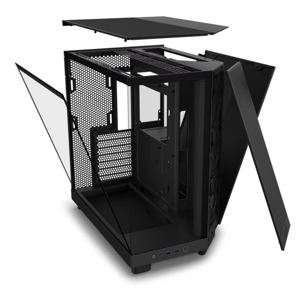 NZXT H6 Flow Siyah Temperli Cam USB 3.2 ATX Mid Tower Kasa