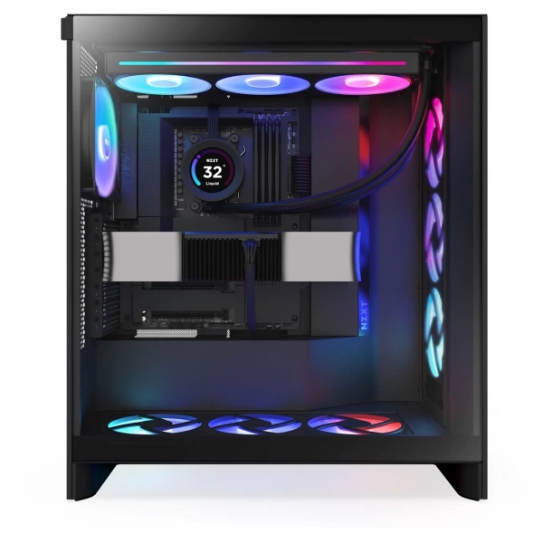 NZXT H7 Flow (2024) RGB Siyah Temperli Cam USB 3.2 ATX Mid Tower Kasa