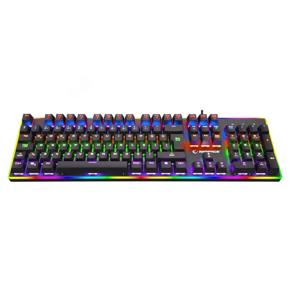 Rampage BYGAME-K1 RGB Led Frame Rainbow Mekanik Red Switch Gaming Oyuncu Klavyesi